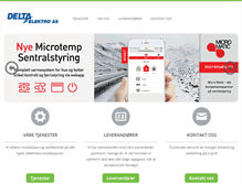 Tablet Screenshot of delta-elektro.no